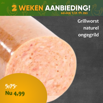 Kip grillworst naturel (ongegrild)