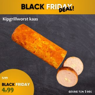 Kip grillworst kaas 330 gr.