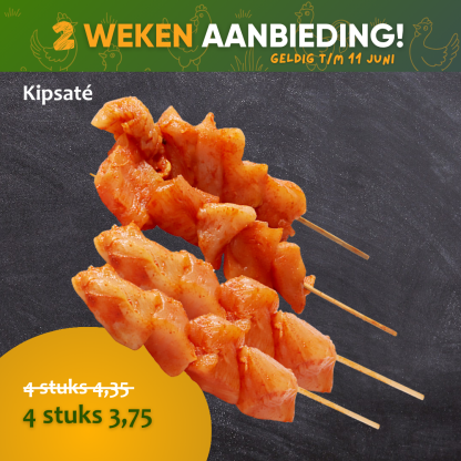 Kipsaté (4 stokjes)