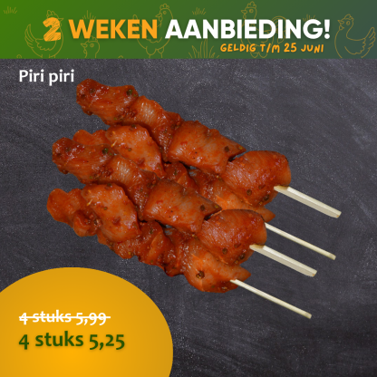 Kipspies piri piri  (4 stokjes)